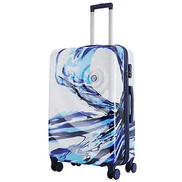 Валіза велика Semi Line 28 дюймів (L) Polycarbonate/ABS-Plastic White/Blue Print (T5653-3)