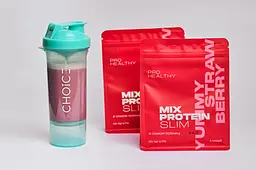 Низькокалорійний поживний коктейль Mix Protein slim Yummу Strawberry 145 г Choice - мініатюра 3