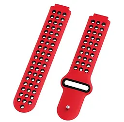 Спортивний ремінець з перфорацією Primo для годинника Garmin Forerunner/Approach Red Black - мініатюра 3