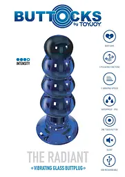 Анальна пробка Radiant Glass Buttplug 11.5 см (синій) - мініатюра 8
