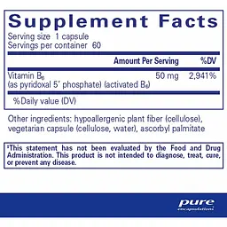 Вітамін B6 Pure Encapsulations 60 капсул - мініатюра 2