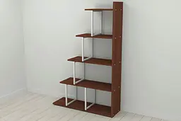 Етажерка Ferrum-decor Стелла 1600x1020x300 Білий метал ДСП Венге Магія (FRD-105484) - мініатюра 3