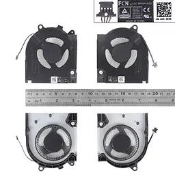 Вентилятори для Dell G15, 5510 5511 5515, 5520, RTX3050/RTX3060, (CPU+GPU fan 12V, FN9R DFSCK22105182Q, FN9S DFSCK22115181T) - мініатюра 3