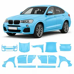 Антигравійна захисна бронеплівка за лекалами для BMW X4 F26 2014-2018 - повний кузов