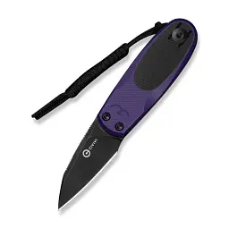 Ніж складаний Civivi Purr 46,5 мм Nitro-V/G10 чорний/фіолетовий