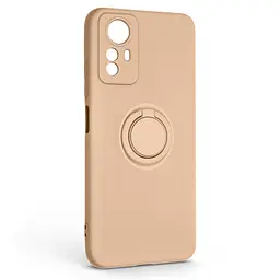 Силиконовый чехол для Xiaomi Redmi Note 12S 4G, Icon Ring, пудровый, панель-накладка, с кольцом-подставкой на 360°, противоударный, возможность использования магнитных держателей, ArmorStandart (ARM68812)