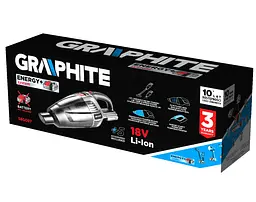 Пилосос акумуляторний Graphite Energy+ 18В 34Вт 3.8 кПа контейнер 0.5 л HEPA 1.37 кг без АКБ та ЗП - мініатюра 10