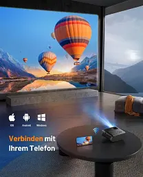 Мультимедійний проектор Elephas W13-M Full HD LED 15000 Лм Wi-Fi з динаміками - мініатюра 2