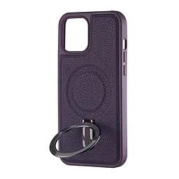 Чохол Jinduka Leather Ringo iPhone 12 Pro Max Purple - мініатюра 4