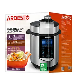 Мультиварка-скороварка Ardesto срібляста (MPC-P226) - мініатюра 12