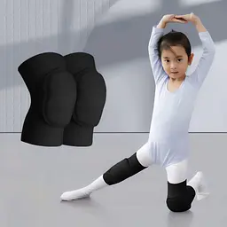 Наколенники детские для танцев 4-8 лет черные 9901 - миниатюра 3