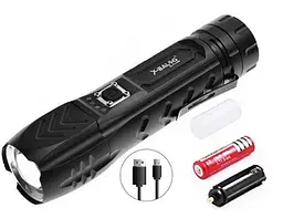 Ліхтар X-Balong BL-711-P90 zoom + Power bank + microUSB + 1х18650 + 5 режимів - мініатюра 6