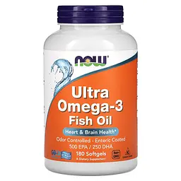 NOW Ультра Омега-3 Риб'ячий Жир 500/250 - 180 софтгель Now Foods