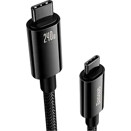 Кабель Baseus Tungsten Gold Fast Charging Data USB-C to USB-C 240W 2m Black (CAWJ040101) [90239] - мініатюра 2