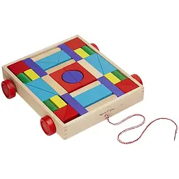 Набір дерев'яних блоків на візку Melissa&Doug (MD14209)