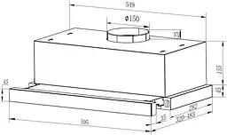 Витяжка Interline SLIM ULTRA GLASS BL A/60 - мініатюра 14