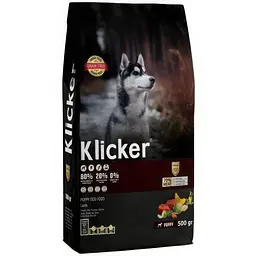 Сухий корм Klicker Холістик беззерновий для цуценят з ягням 500 г