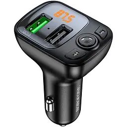 FM трансмітер модулятор Borofone BC41 Eminency QC3.0 Bluetooth чорний - мініатюра 2