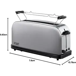 Тостер Russell Hobbs Oxford 1000 Вт сріблястий (21396-56) - мініатюра 3