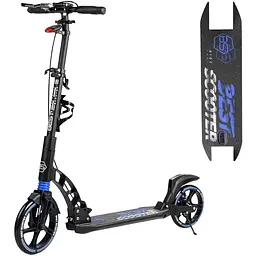 Самокат Best Scooter 93-103х49х14 см Чорно-синій 000255826