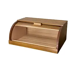 Хлібниця деревʼяна Класична Темна 38x27x17см - мініатюра 5