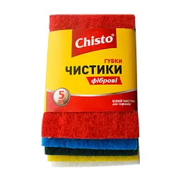 Губки кухонні Chisto Чистики фіброві 5 шт. (4820040270180)