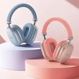 Бездротові накладні навушники Hoco W35 Max Joy, BT5.3, AUX, TF, 800mAh, 90h, headphones, Sky Blue - мініатюра 3