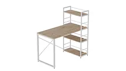 Письмовий стіл Ferrum-decor Серії Конект з етажеркою 75x120x60 білий ДСП Дуб Сан-Марино 16мм (FRD-104226) - мініатюра 6