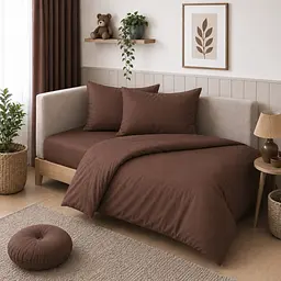 Дитяча постільна білизна MIRSON JUNIOR фланель Brown 150х220см (2200012801796)