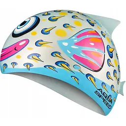 Шапочка для плавання Aqua Speed Zoo Fish Сірий/Блакитний (1000-115-02-fish)