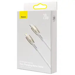 Дата кабель Baseus Glimmer Series Fast Charging Data Cable Type-C to Lightning 20W 1m (CADH000001) White - мініатюра 5