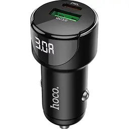 Автомобільний зарядний пристрій Hoco Z42 Light Road PD20W + QC3.0 Black [110008]