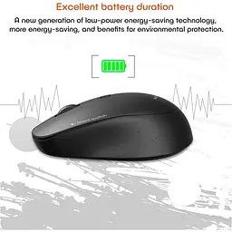 Миша бездротова недорога MeeTion Wireless Mouse 2.4G MT-R570 сіро-біла - мініатюра 10