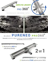 Душовий канал Rea Pure Neo Pro 90 см REA-G0903 - мініатюра 4
