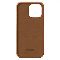 Кожаный чехол-панель для Apple iPhone 15 Pro Max, FAKE Leather Case, коричневый, искусственная кожа, премиальный, противоударный, защита всего корпуса, с мягкой подкладкой, поддержка MagSafe и беспроводной зарядки, ArmorStandart (ARM76306) - мініатюра 2