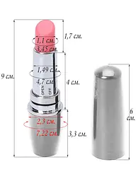 Міні-вібратор (Помада) Babydoll Міні Вібратор Сірий 789-5 ААА-1 - мініатюра 3