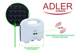 Вафельниця Adler AD 311 700 Вт - мініатюра 6