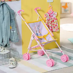 Прогулянковий візочок для ляльки Baby Born S2, рожевий (828670) - мініатюра 3