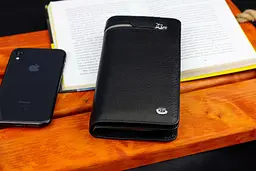 Чорний багатофункціональний чоловічий гаманець з натуральної шкіри МС291 ST Leather 10 см - мініатюра 7