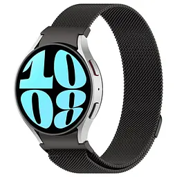 Ремінець для Samsung Galaxy Watch 5 Pro 45mm - чорний ширина кріплення 20мм металевий Watchbands Milanese Button (W42-6WB47561715) - мініатюра 2