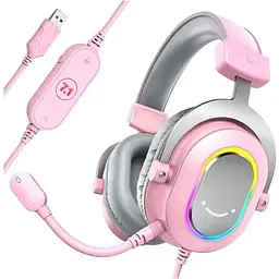 Навушники Fifine H6 RGB 7.1 Pink (H6P)
