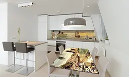 Вінілова наклейка на стіл Утьос Урожай корабель ПВХ плівка Море Бежевий 60х120 см Happy Pocket Z180413 - мініатюра 2