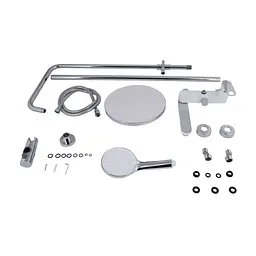 Душова система універсальна Qtap Jay на три споживача (з виливом) QTJAY111CRW45555 Chrome/White, Білий - мініатюра 8