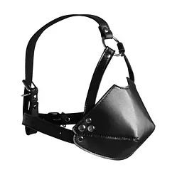 Маска-кляп Head Harness with Mouth Cover and Solid Ball Gag - Black Ouch! 36-OU895BLK 100291 - мініатюра 8
