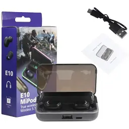 Навушники бездротові XPRO E-10 Bluetooth з Power bank чорні (Bluetooth E-10_400) - мініатюра 5