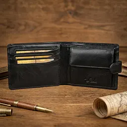 Чоловіче портмоне Tony Perotti Italico з натуральної шкіри 396 nero (90112) Чорне - мініатюра 4