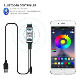 Led гірлянда з bluetooth і керуванням із телефона, 10 метрів - мініатюра 2