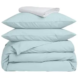 Комплект постільної білизни Cosas двоспальний SKYEY CS1 180 x 220 см (Ranfors_LightBlue_White_180)