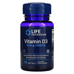 Вітаміни та мінерали Life Extension Vitamin D3 1000 IU, 90 капсул