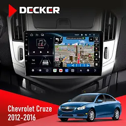 Штатна магнітола Chevrolet Cruze 2012-2016 Decker D9-011 4x64, DSP, 4G, 360 Decker (НФ-00005519)